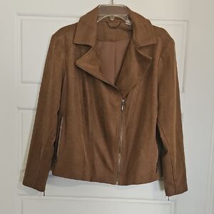 Chico's Tan Leather Jacket